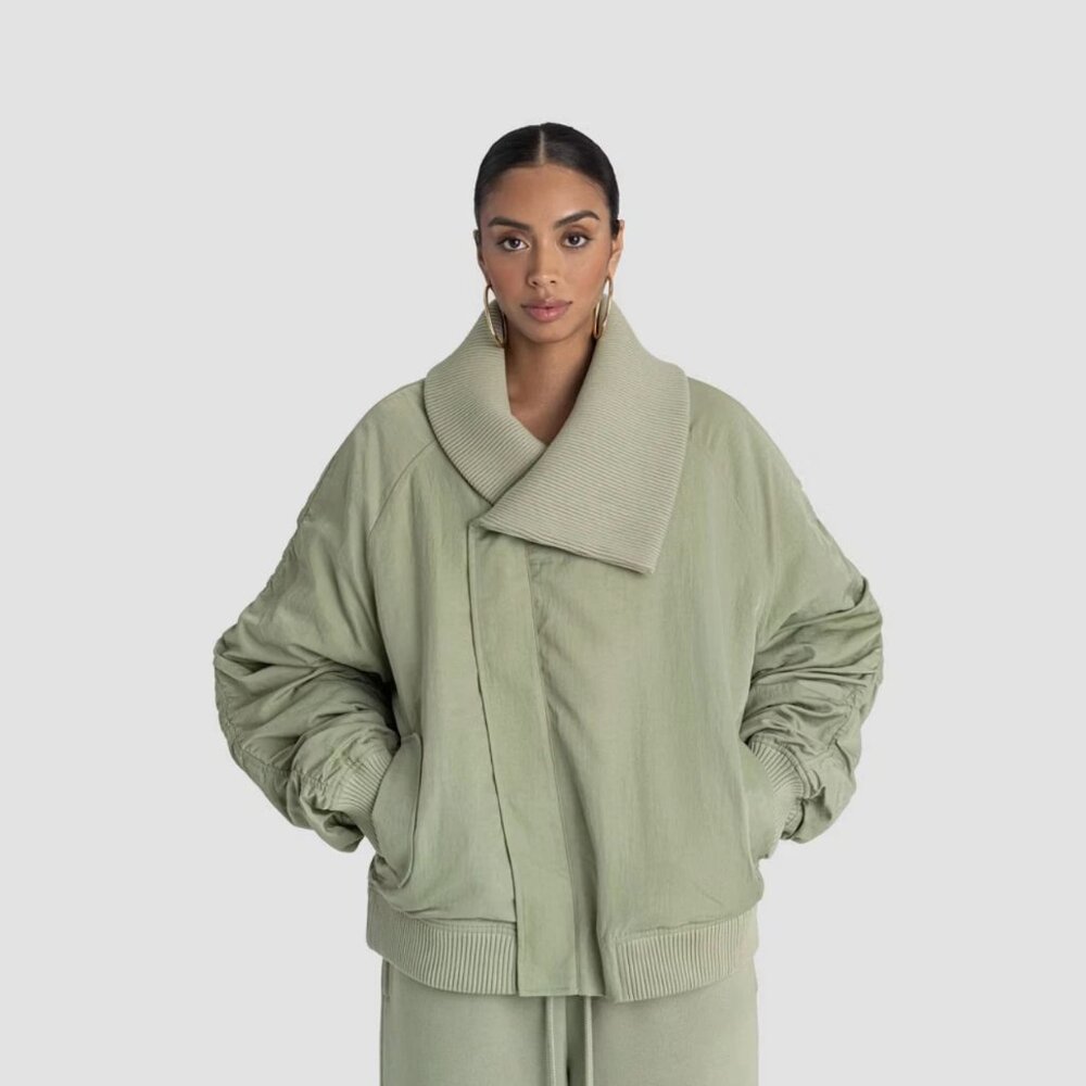 NWT KBB by Kahlana "The Shawl Collar Jacket" Olive Green